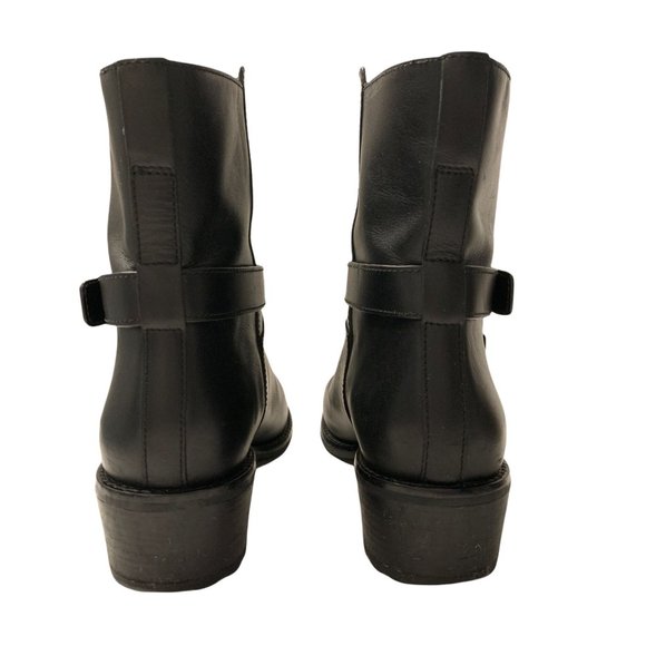 Cole Haan Kinley Short Waterproof Leather Pull-on Boots Size 8 Black - Picture 6 of 13